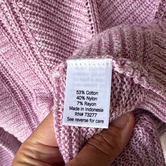 Sonoma Blush Lavender  Crew Neck Sweater - Picture 7 of 10
